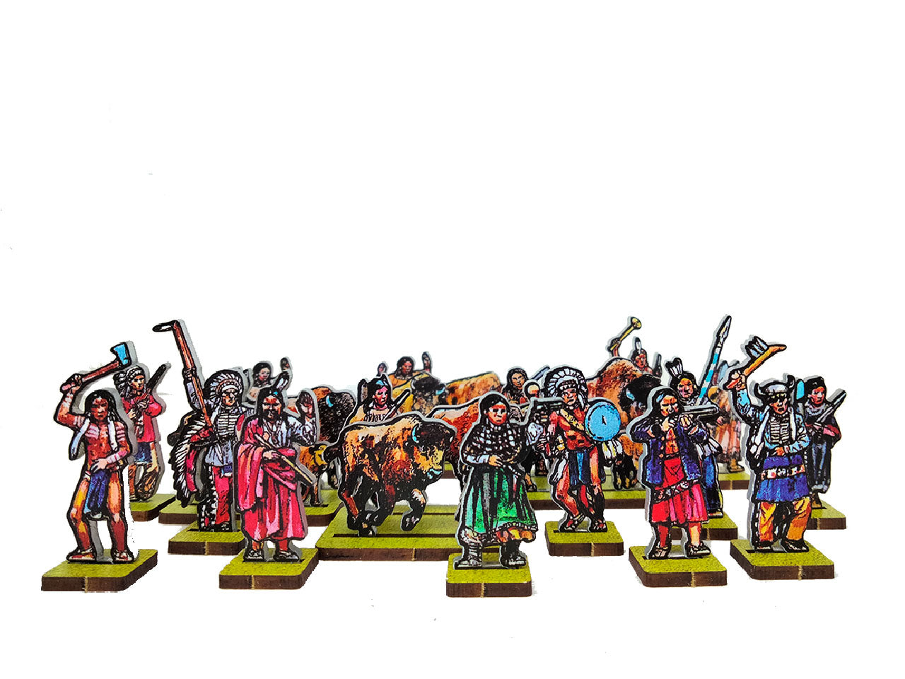 Bison Herd & Village Women