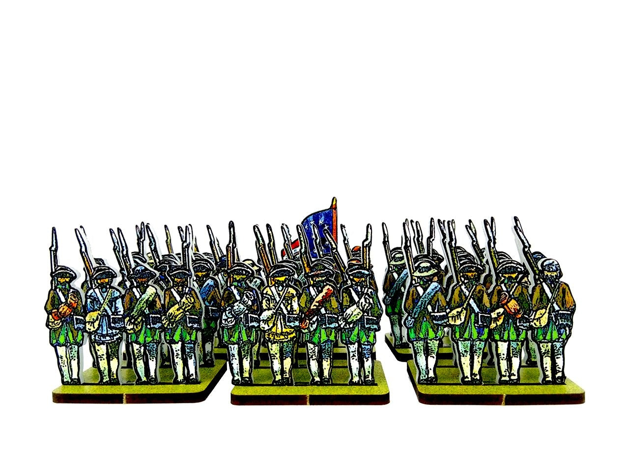 American Infantry Brown Coats Green Facings