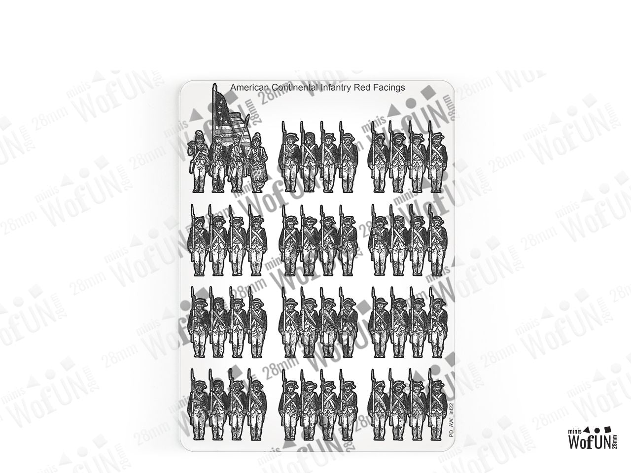 American Continental Infantry Red Facings
