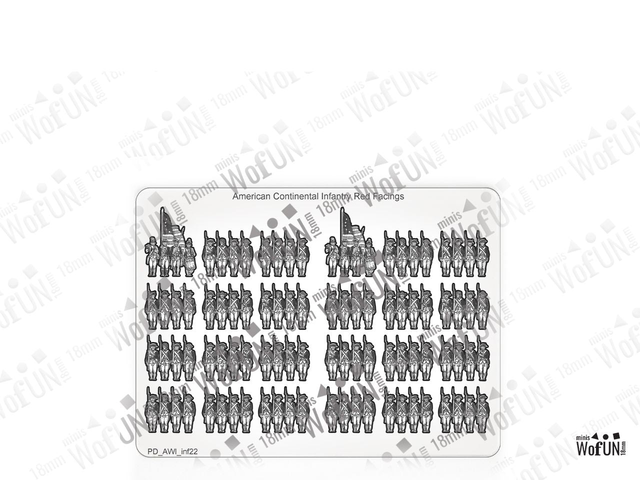 American Continental Infantry Red Facings