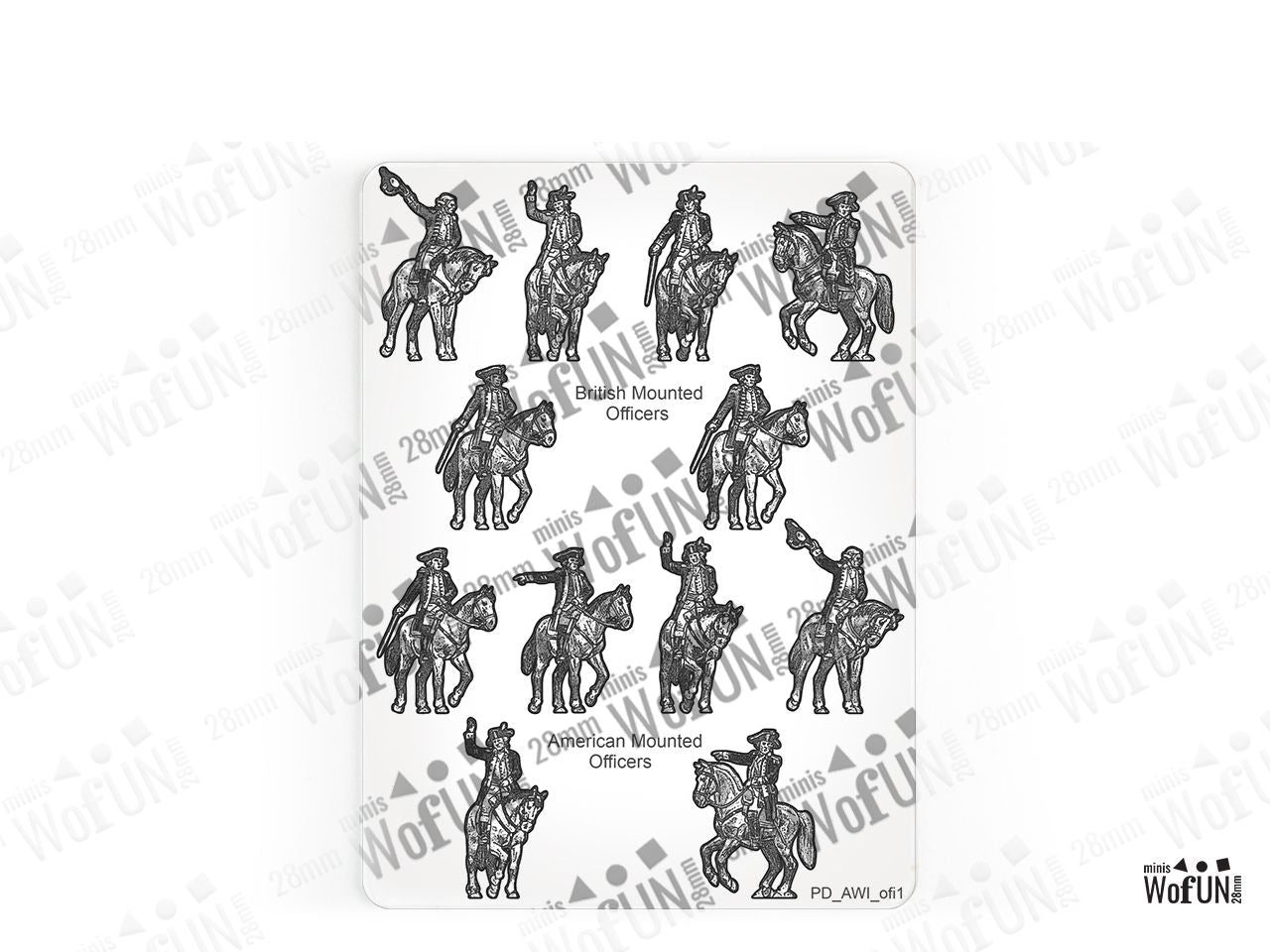 American and British Mounted Officers