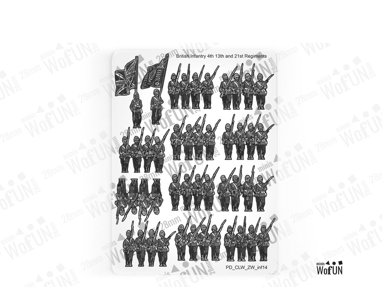 British Infantry 4th & 13th & 21th Regiments