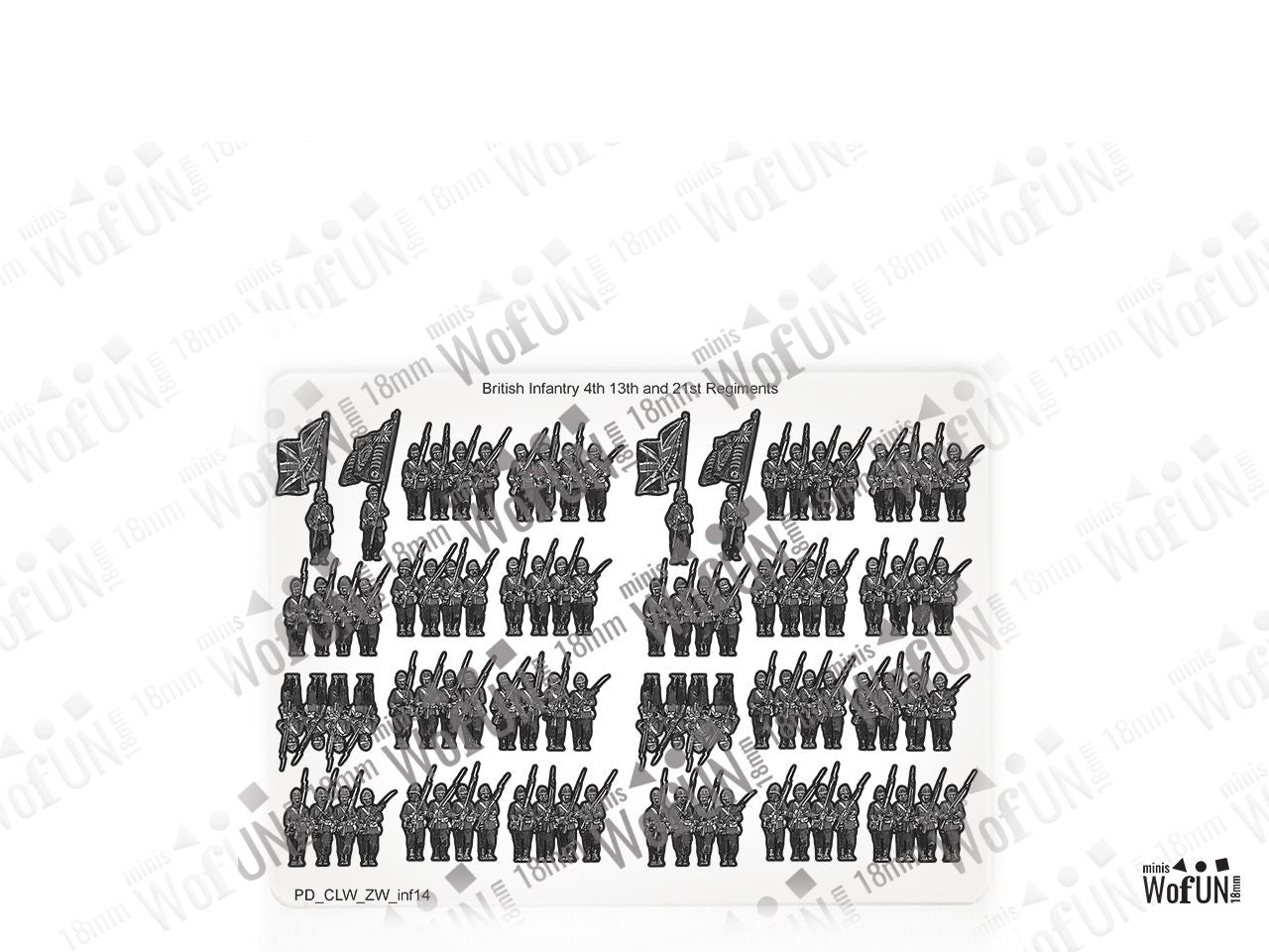 British Infantry 4th & 13th & 21th Regiments