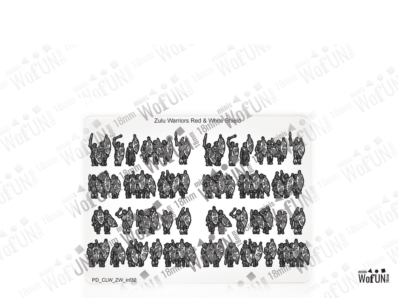 Zulu Warriors Red & White Shields
