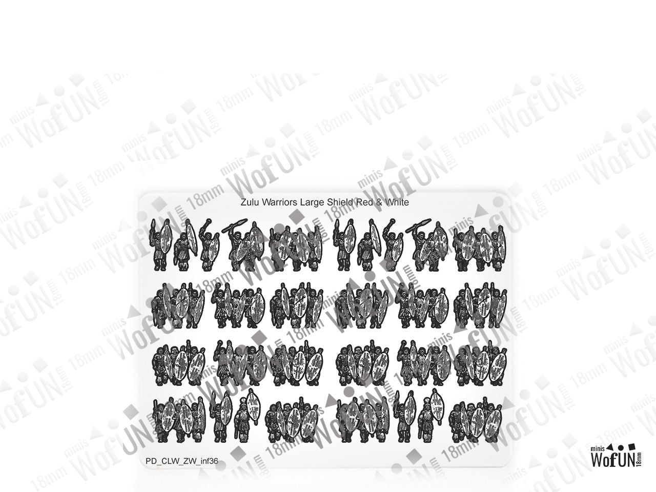 Zulu Warriors Large Shields Red & White