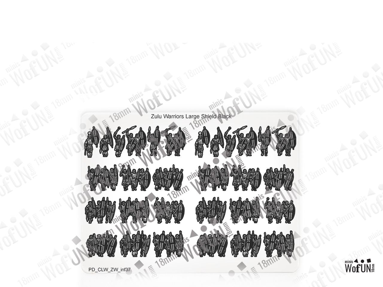 Zulu Warriors Large Shields Black