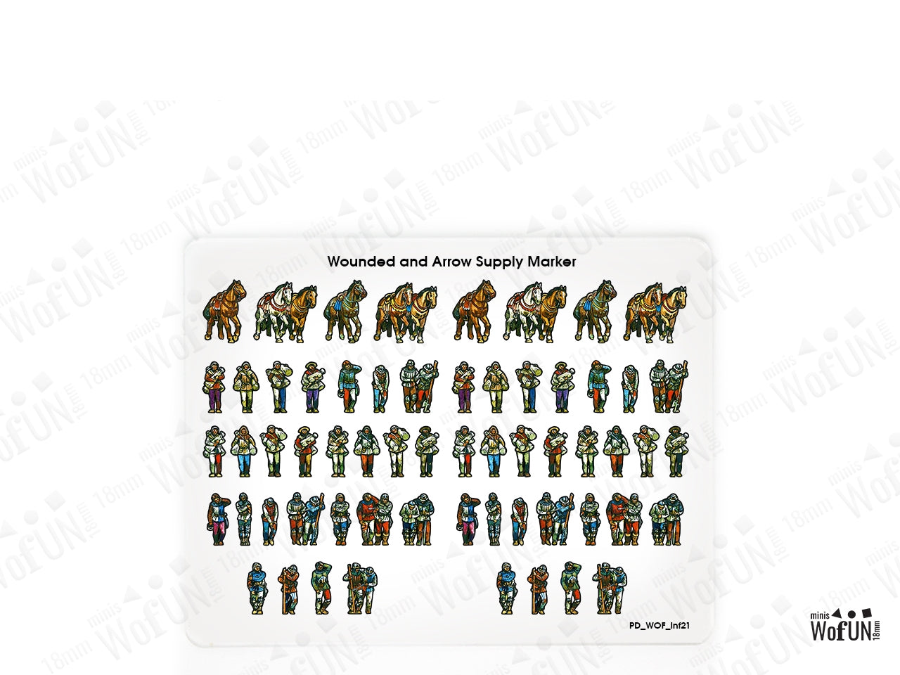 Wounded and arrows supply markers