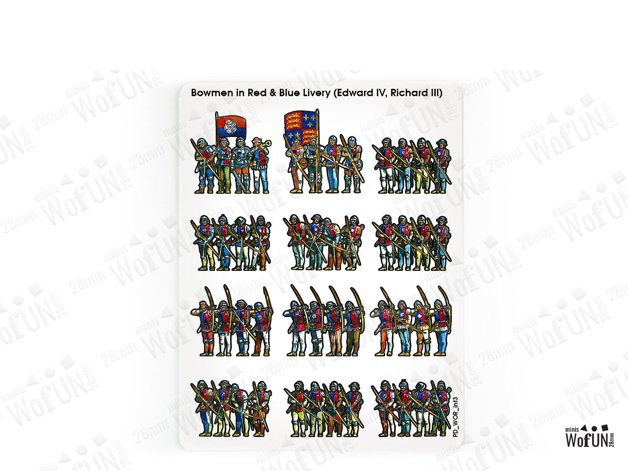 Bowmen in Red & Blue Livery (Edward IV, Richard III)