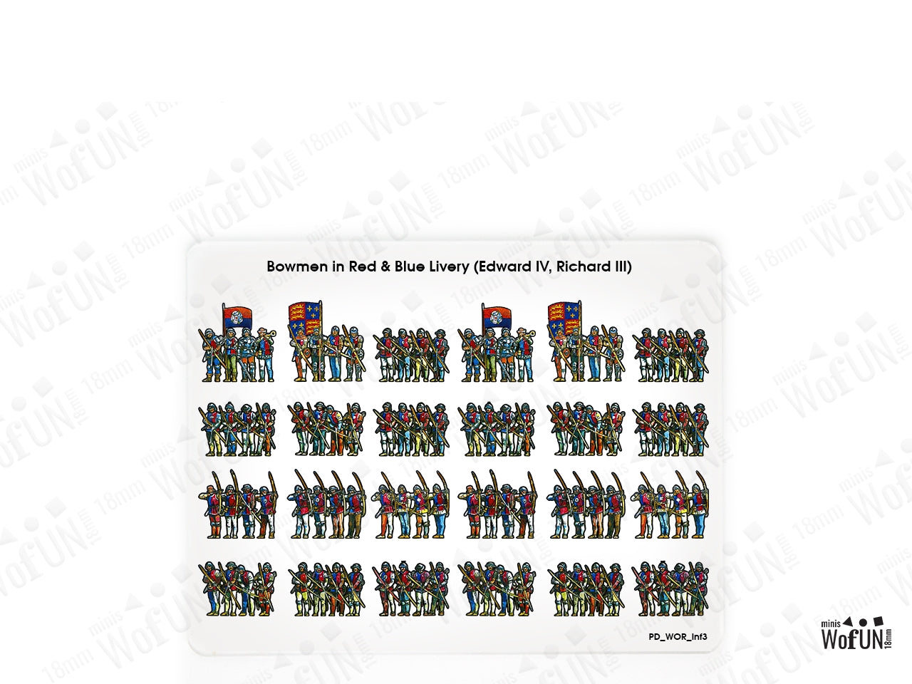 Bowmen in Red & Blue Livery (Edward IV, Richard III)