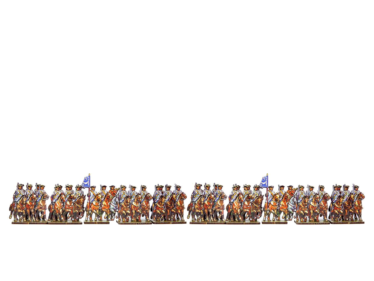 Dutch Cavalry (blue cuffs) and Prusian Line Cavalry