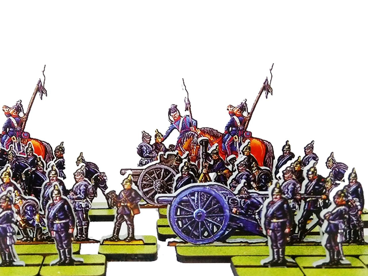 Prussian Artillerymen and Lancers