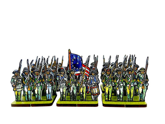 American Infantry Brown Coats Green Facings