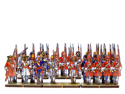 Dutch Grenadiers (red, blue and white uniforms)
