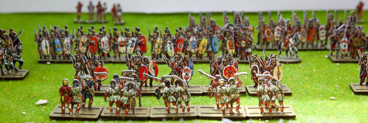 Historical tabletop wargame showing a decisive flank envelopment from Cannae to the Peninsular War