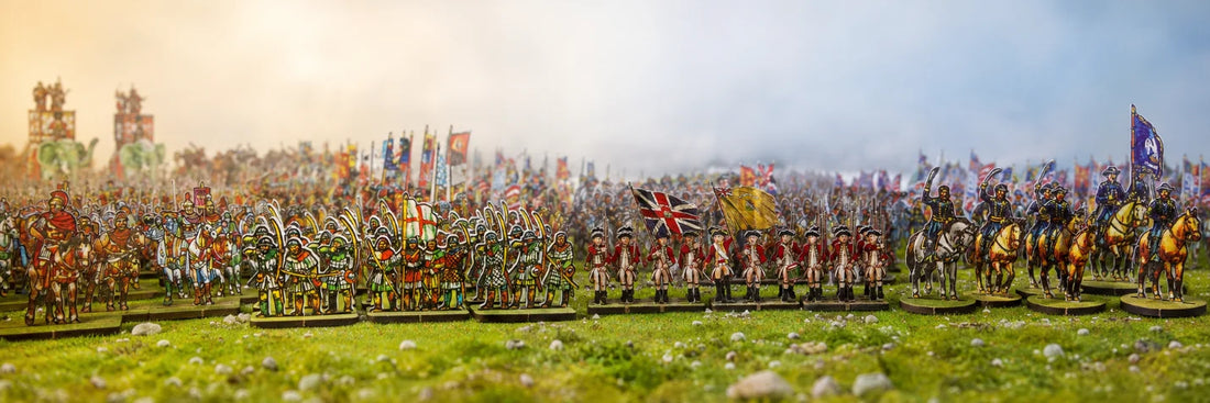 WoFun ready-to-play historical armies displayed on a tabletop battlefield