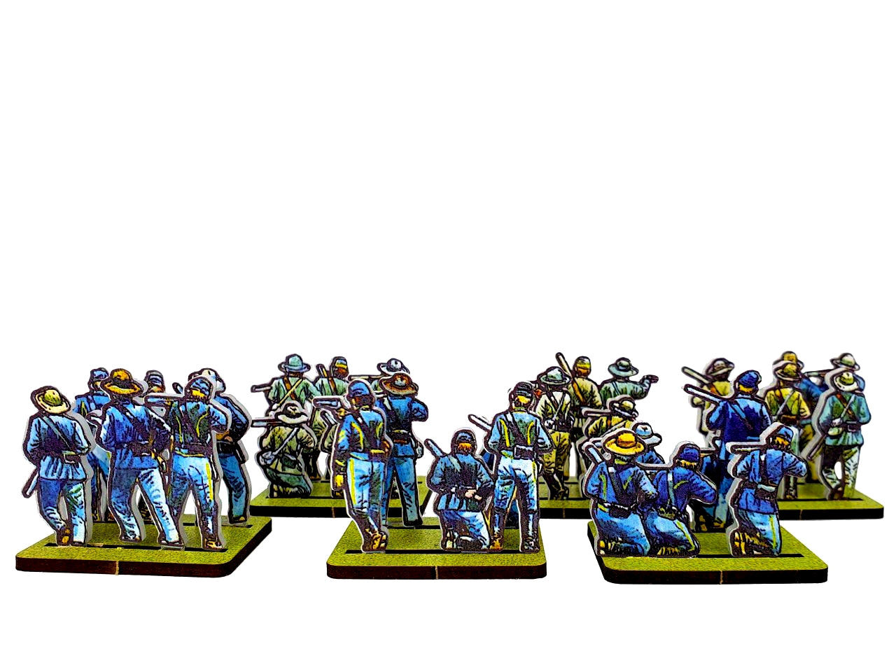 Union and Confederate Dismounted Cavalry