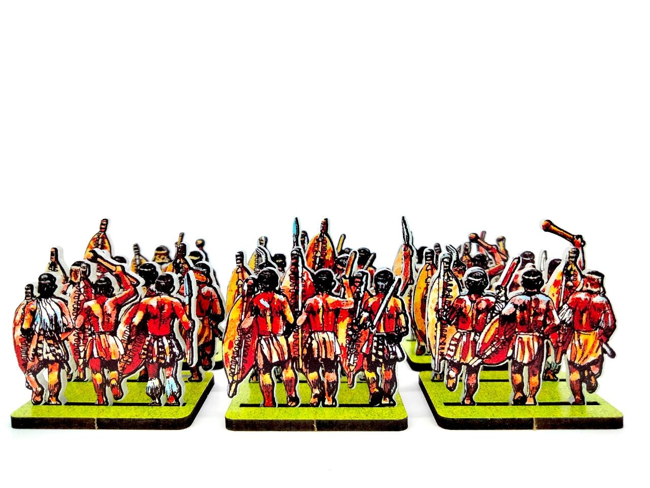 Zulu Warriors Red & White Shields