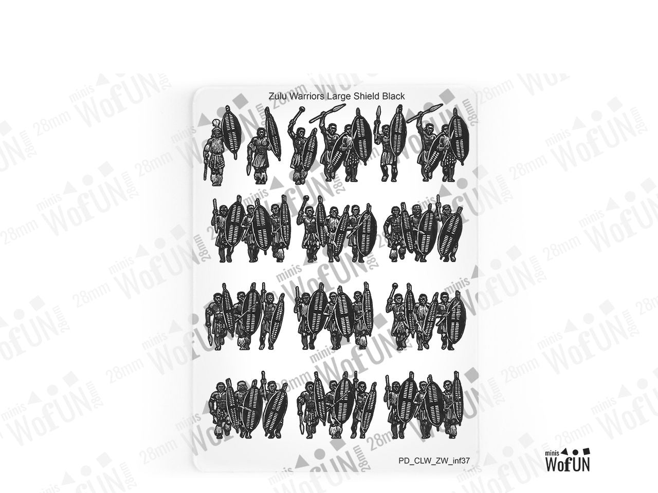Zulu Warriors Large Shields Black