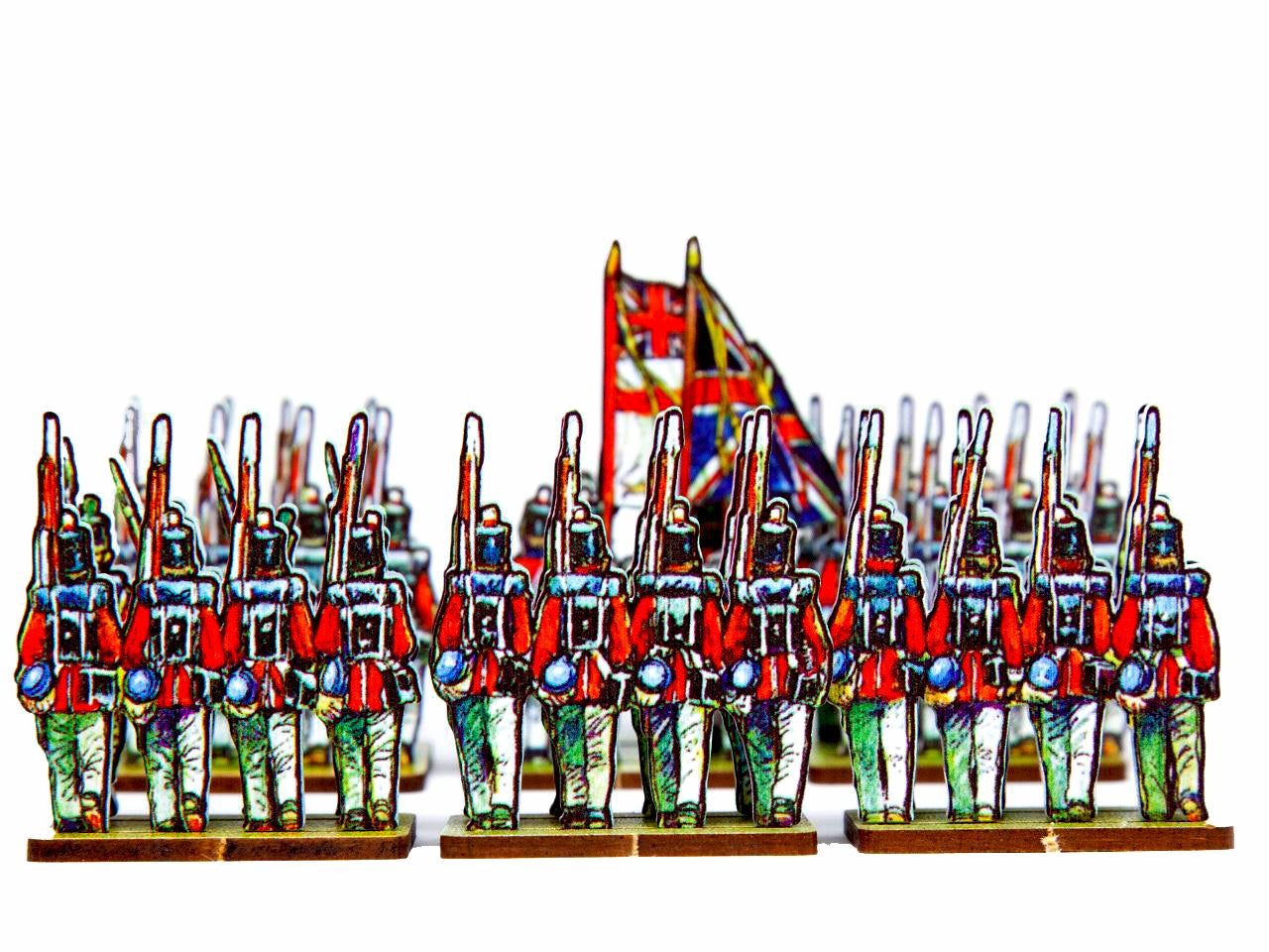 British Infantry Centre Companies, Guards and Royal Regiments - blue facings. King's German Legion