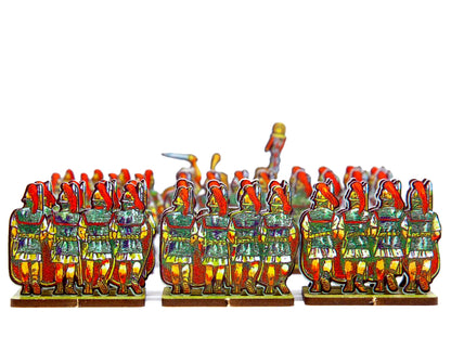 Caesar’s infantry, red, bull shield