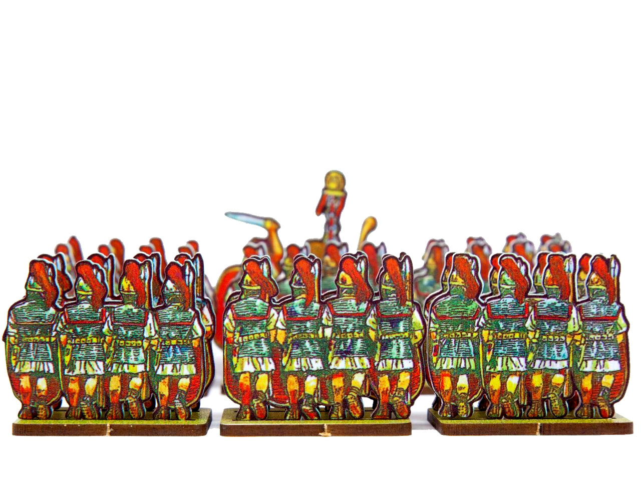 Caesar’s infantry, plain red