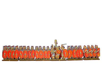 Caesar’s infantry, plain red