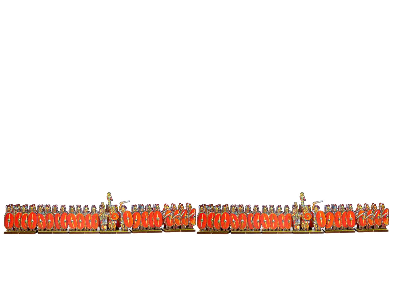 Caesar’s infantry, plain red