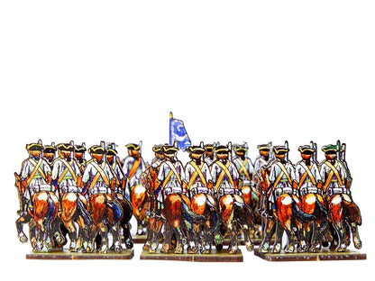 Dutch Cavalry (blue cuffs) and Prusian Line Cavalry