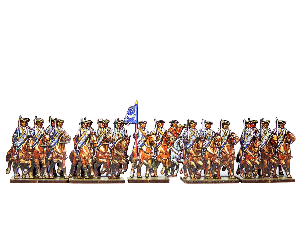 Dutch Cavalry (blue cuffs) and Prusian Line Cavalry