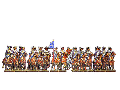 Dutch Cavalry (blue cuffs) and Prusian Line Cavalry