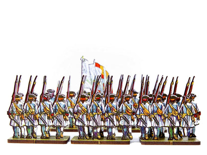 French Line Infantry des Landes (white facings & red stockings)