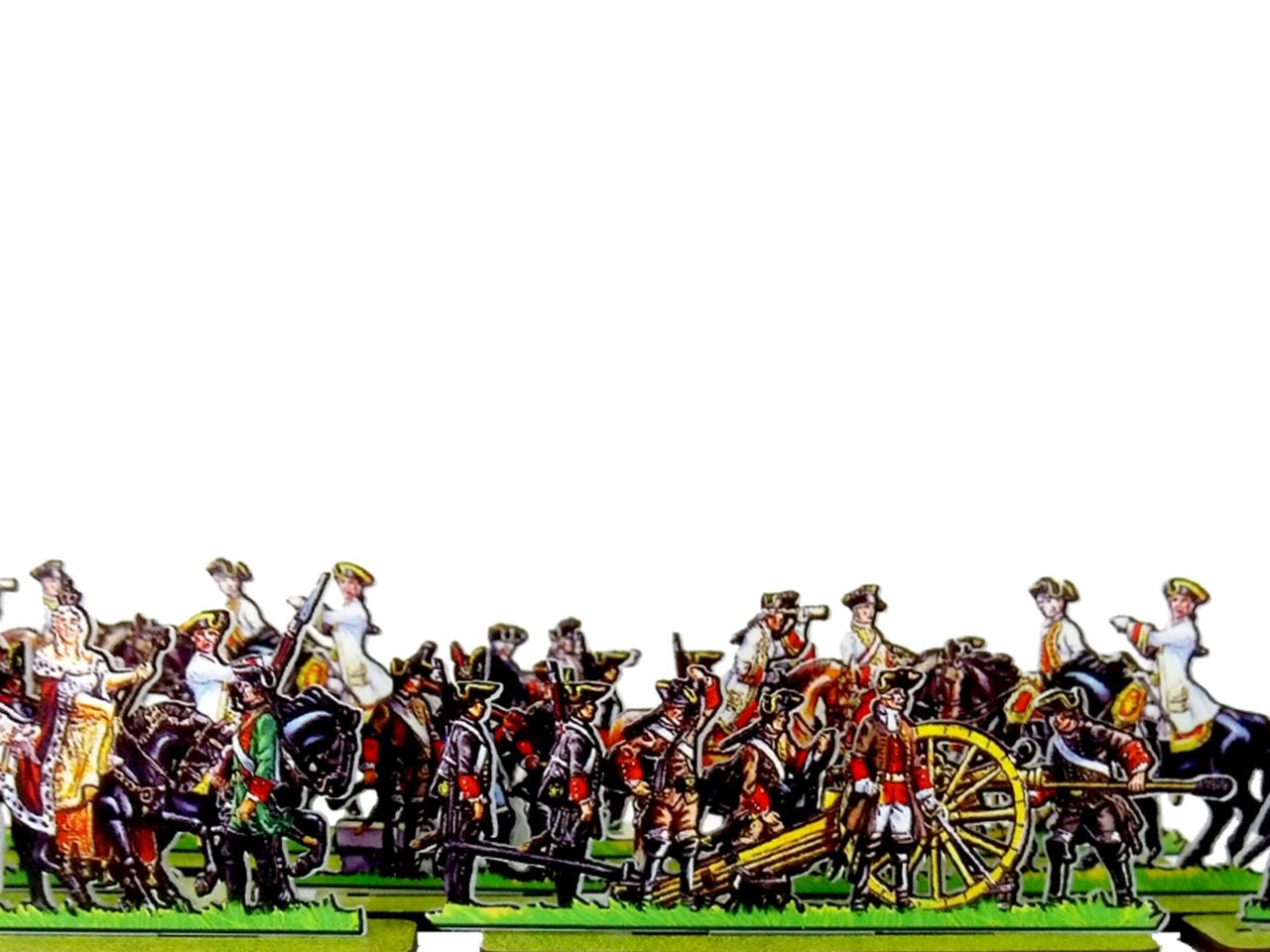 Austrian Empress Maria Theresa, Austrian Major Staff, Austiran Infantry and Staff