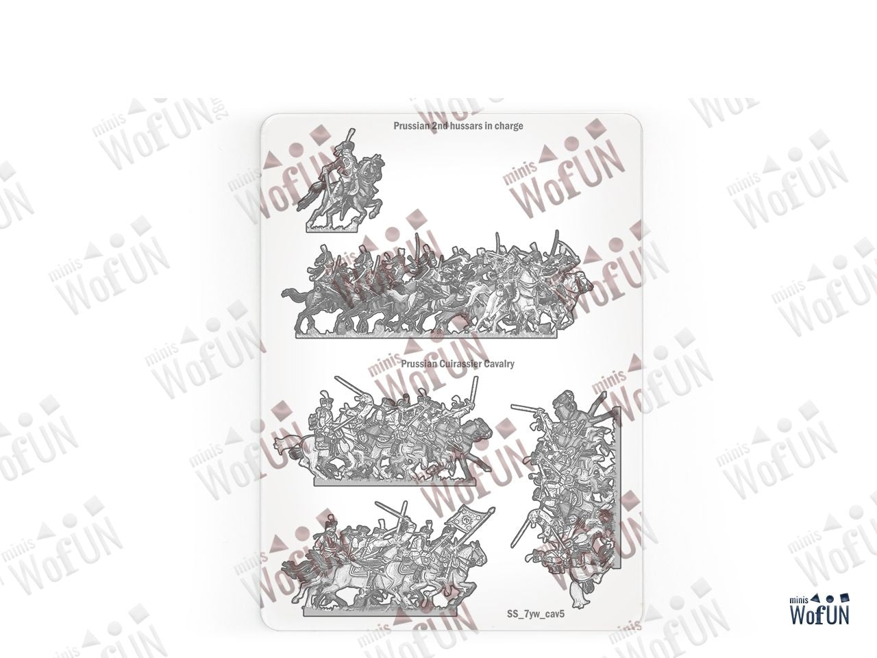 Prussian 2nd Hussars in Charge, Prussian Cuirassier Cavalry