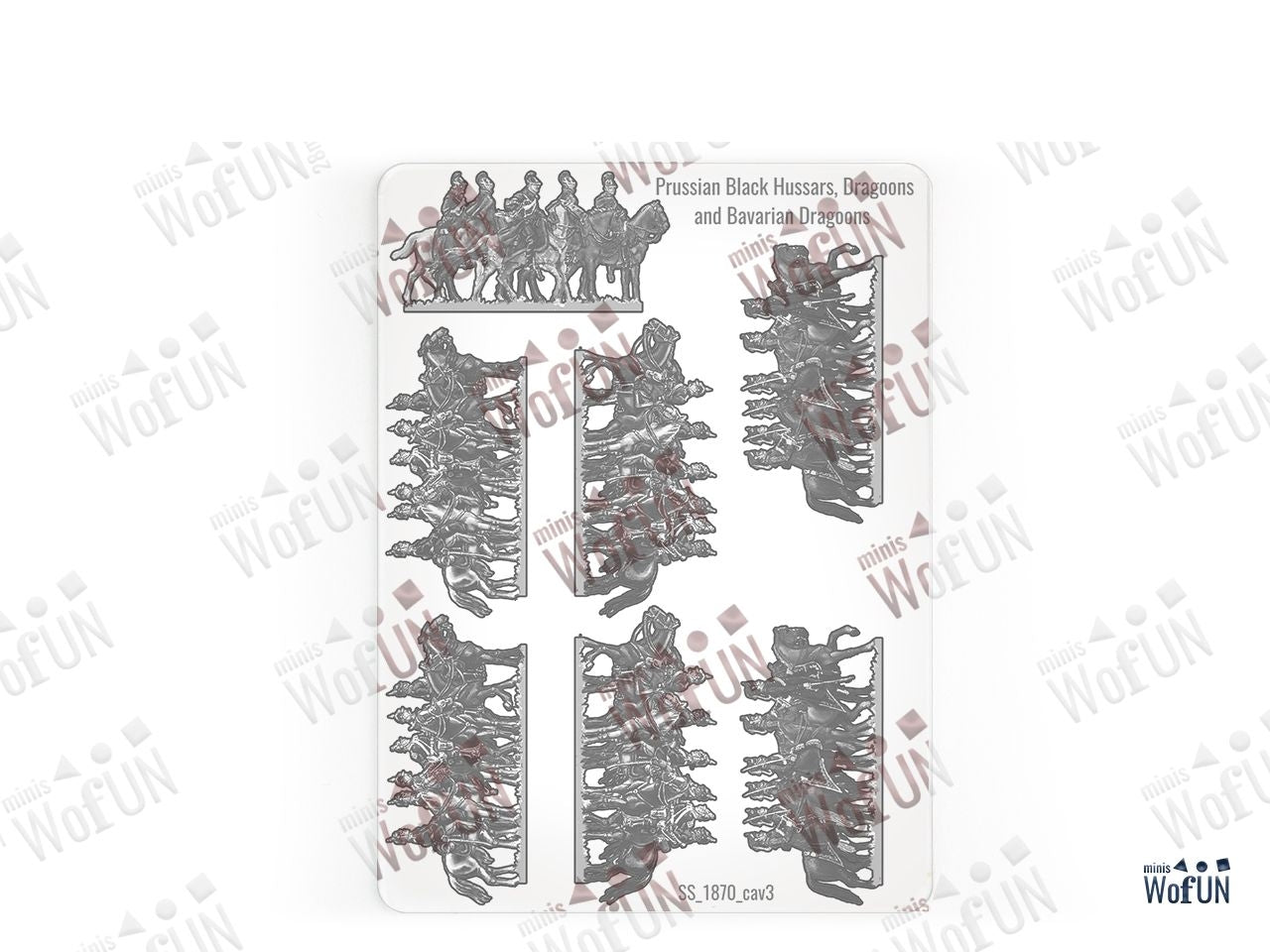 Prussian Black Hussars, Dragoons and Bavarian Dragoons