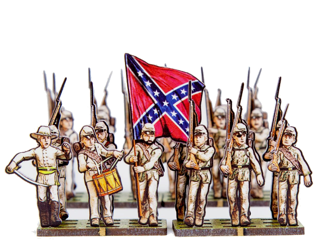 Confederate Troops Marching