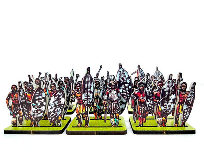 Zulu Warriors Large Shields Black and White