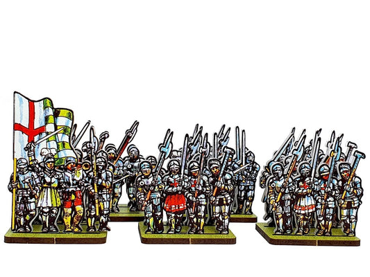 English Men-At-Arms (Knights) On Foot