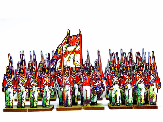 British Infantry Centre Companies, Guards and Royal Regiments - blue facings. King's German Legion