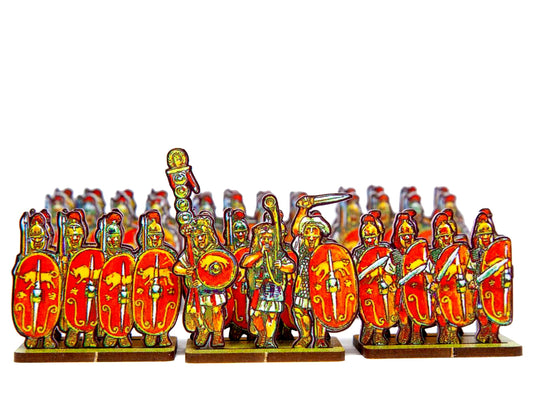 Caesar’s infantry, red, bull shield