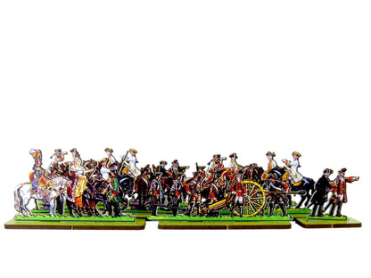 Austrian Empress Maria Theresa, Austrian Major Staff, Austiran Infantry and Staff