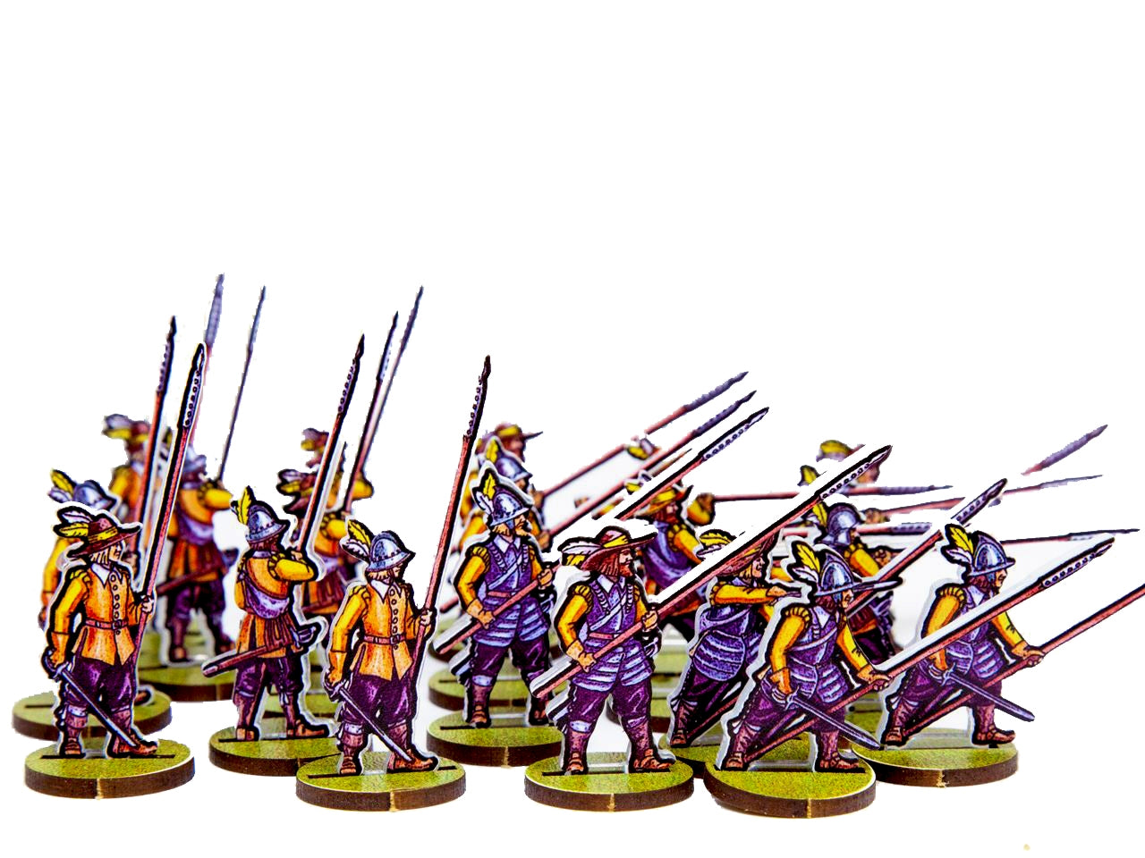 Pikemen. Regiment Yellow