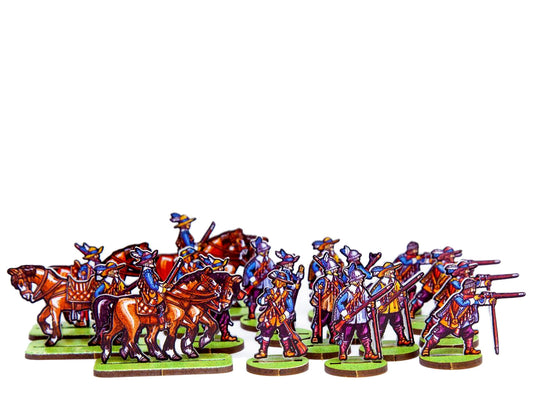 Musketeers/Dragoons. Regiment Blue